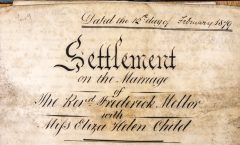 Eliza Helen Child - Marriage Settlement